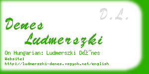 denes ludmerszki business card
